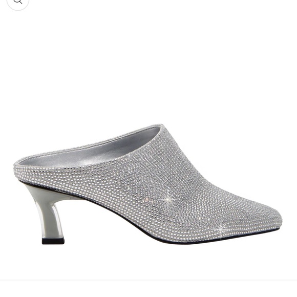 Katy Perry size 11 THE ZAHARRAH MULE shoes  silver glitter - Picture 2 of 8